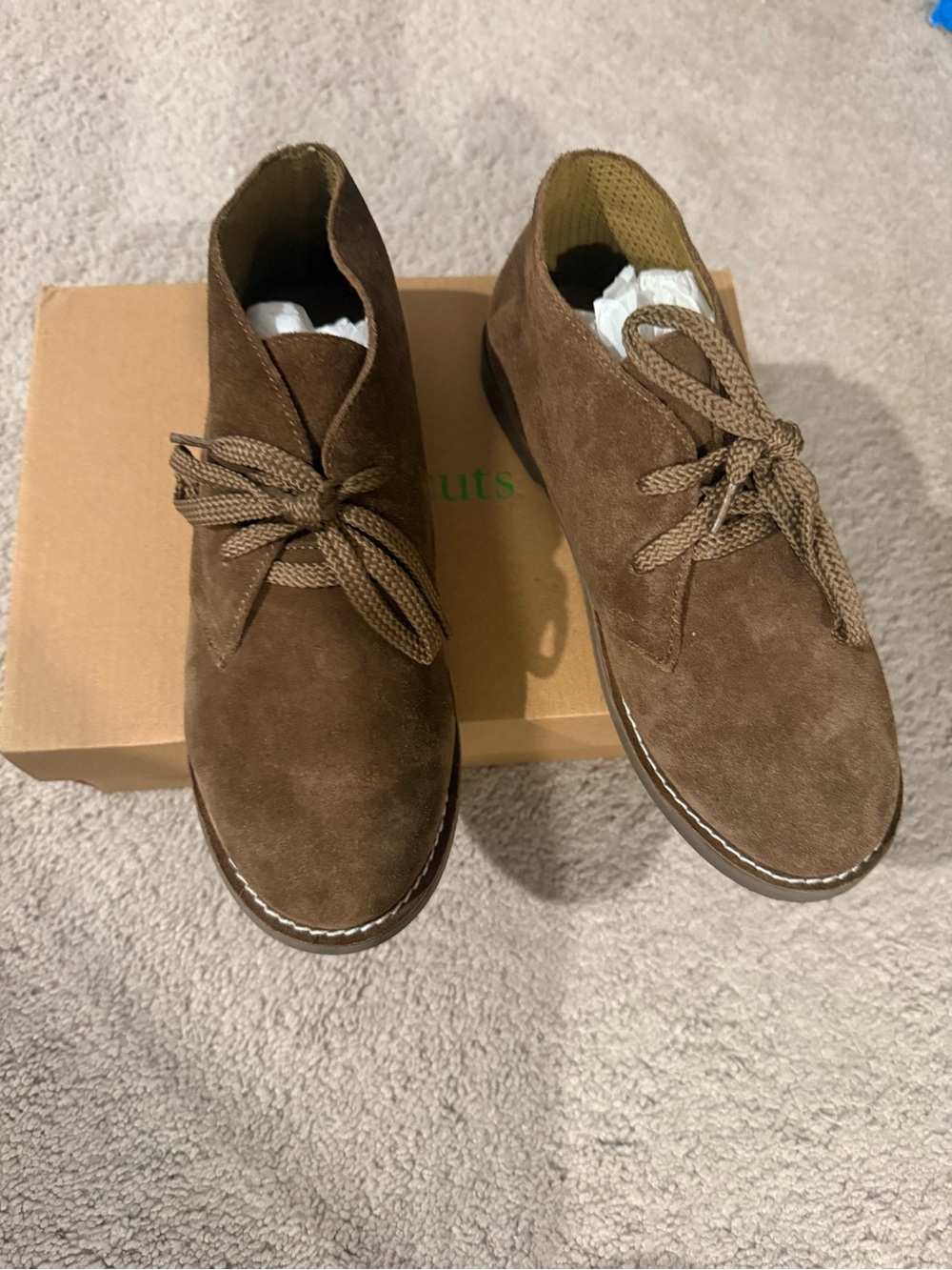 J. Crew - CrewCuts Boys Brown Suede Lace-Up Casual Dress Shoes - Calvert Boots